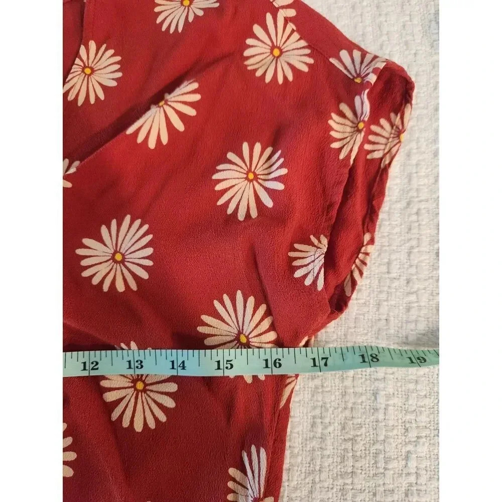 NWOT Madewell Cropped Sash-Tie Wrap Top in Daisy Daydream - Picture 7 of 9